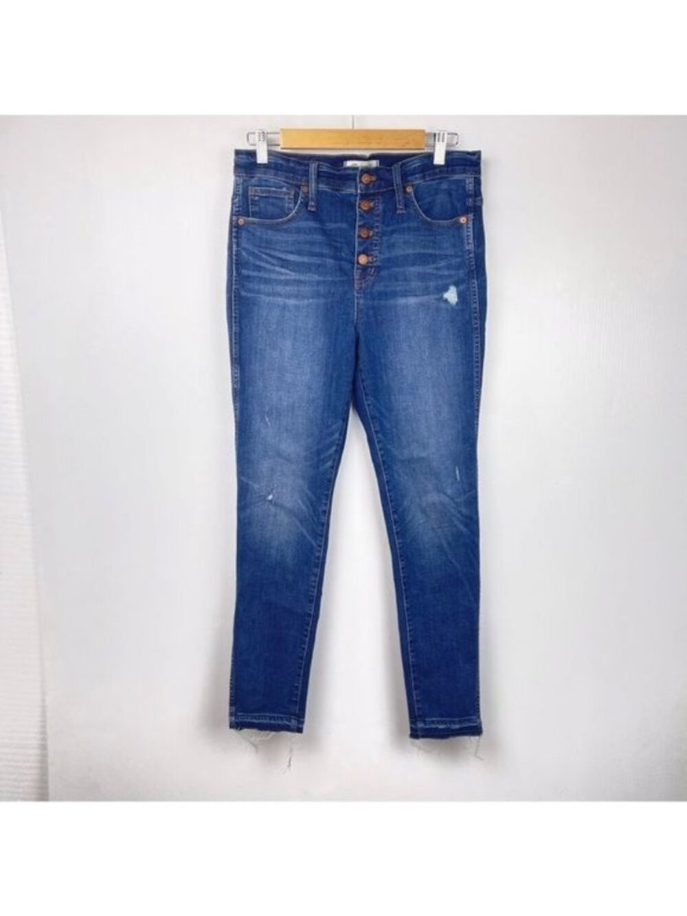 Madewell 10" High-Rise Skinny Jeans Drop-Hem Edition Size 30